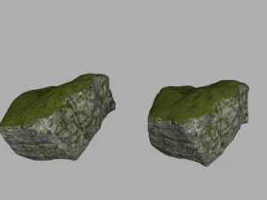 mossy rocks 3D Model