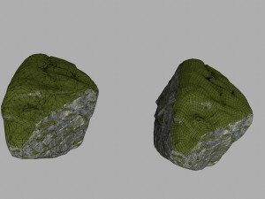 mossy rocks 3D 模型