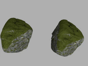 mossy rocks 3D Model