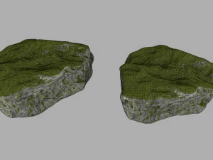 mossy rocks 3D Model