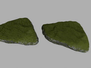 mossy rocks 3D Model