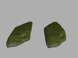 mossy rocks 3D 模型