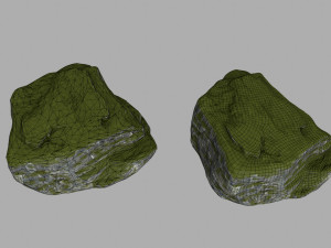 mossy rocks 3D 模型