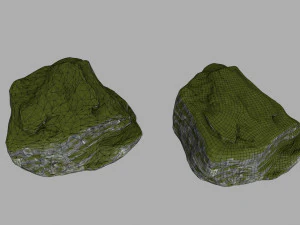 mossy rocks 3D Model