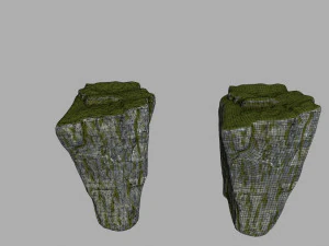 mossy rocks 3D Model