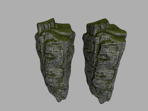 mossy rocks 3D 模型