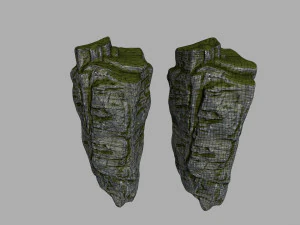 mossy rocks 3D Model