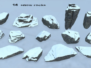 snow rocks 3D Модель