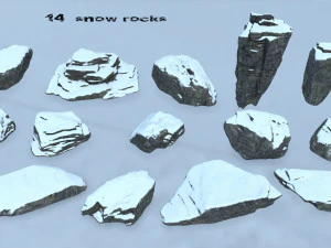 snow rocks 3D Model