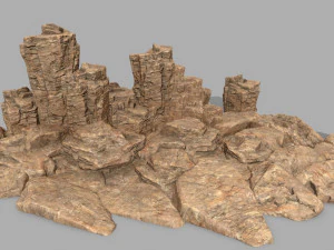 &ccedil;&ouml;l kayası 3D Model