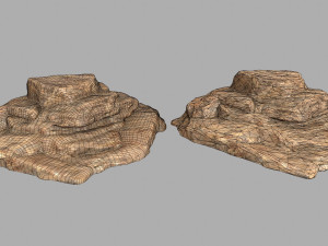 desert rock Modello 3D