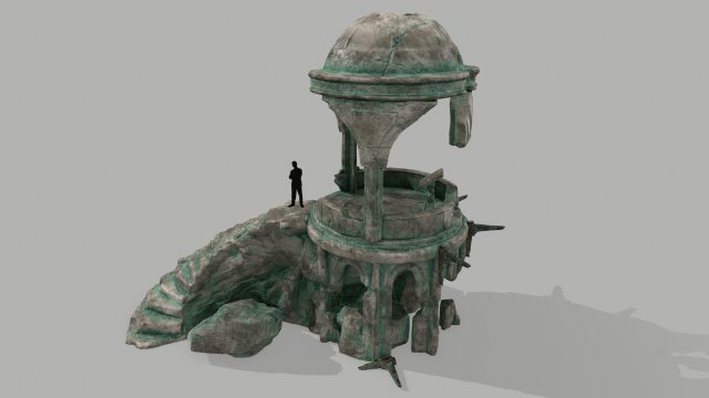 oldtemple 3D Model .c4d .max .obj .3ds .fbx .stl .blend 