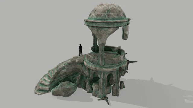 旧庙 3D 模型 .c4d .max .obj .3ds .fbx .stl .blend