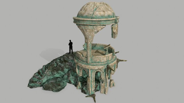 oldtemple Model 3D .c4d .max .obj .3ds .fbx .stl .blend