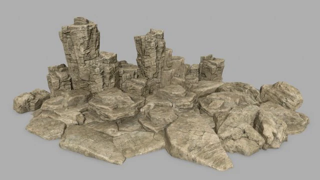sea rocks 3D Model .c4d .max .obj .3ds .fbx .stl .blend 