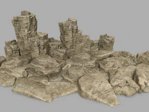 바다 바위 3D 모델