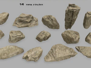 sea rocks 3D Model