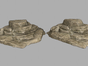 sea rocks Modèle 3D