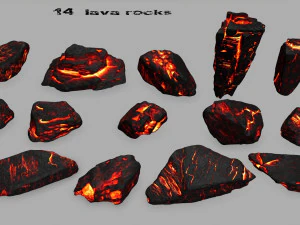 rocce laviche Modello 3D