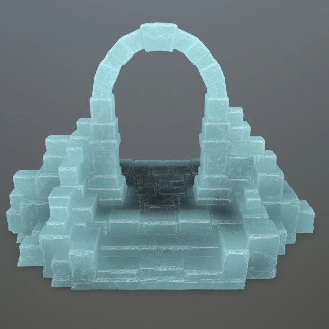 puerta de hielo Modelo 3D .c4d .max .obj .3ds .fbx .stl .blend 