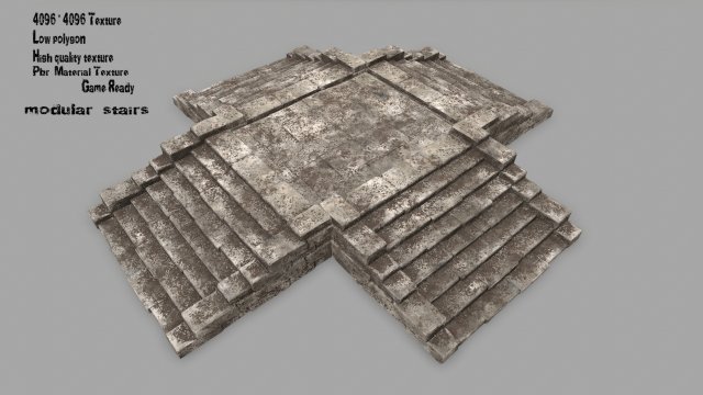 stairs 3D Модель .c4d .max .obj .3ds .fbx .stl .blend 