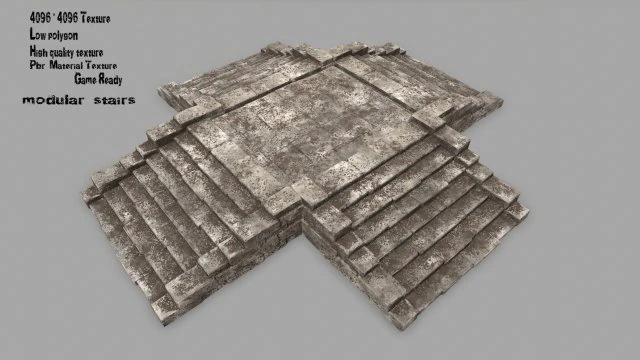stairs 3D Model .c4d .max .obj .3ds .fbx .stl .blend