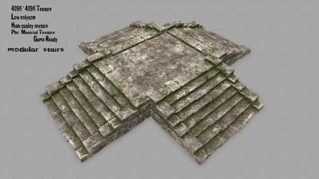 stair 3D Model .c4d .max .obj .3ds .fbx .stl .blend 