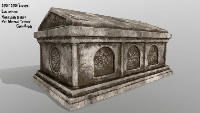 tomb 3D Model .c4d .max .obj .3ds .fbx .stl .blend 