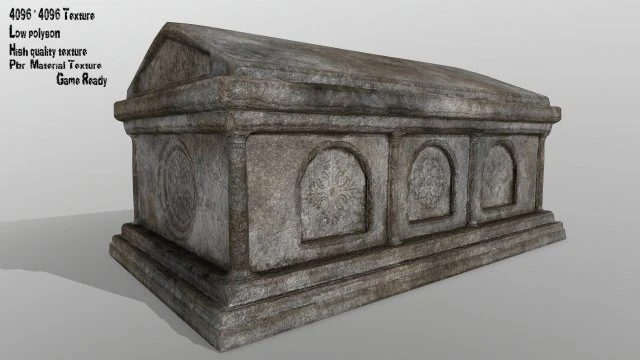 tomb 3D Model .c4d .max .obj .3ds .fbx .stl .blend 