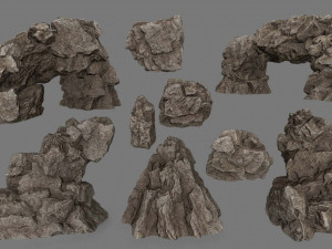 desert rock Modelo 3D