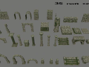 insieme di rovine Modello 3D