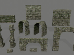 ruin set 3D Модель