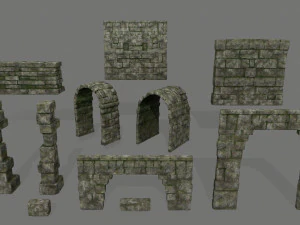ruin set 3D Model