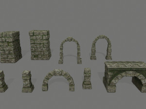 ruin set 3D Модель