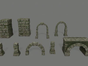 ruin set 3D Model