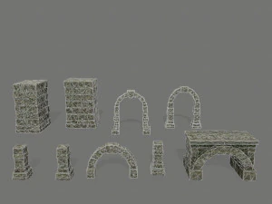 ruin set 3D Model