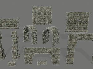 ruin set 3D Model