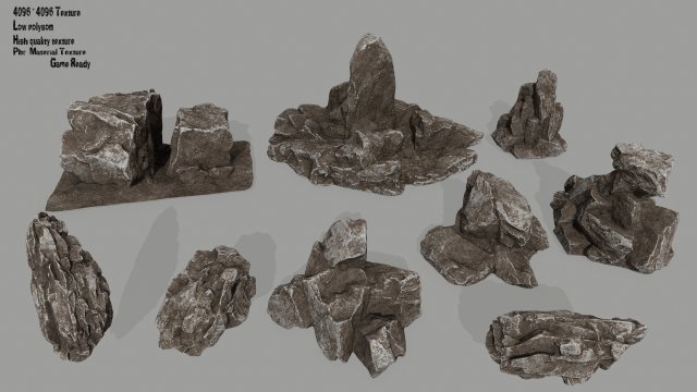 old rocks 3D मॉडल .c4d .max .obj .3ds .fbx .stl .blend 