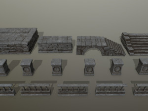 ruin set 3D-Modell