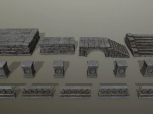 ruin set 3D Model