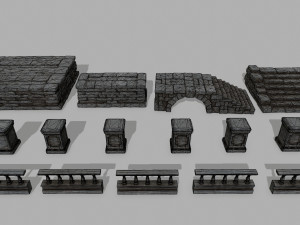 ruin set 3D-Modell