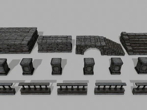 ruin set 3D Model