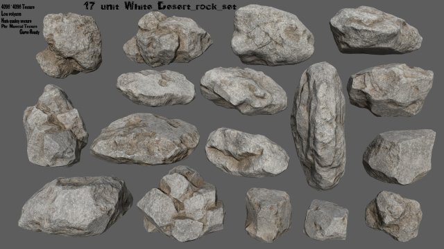 rocks Model 3D .c4d .max .obj .3ds .fbx .stl .blend