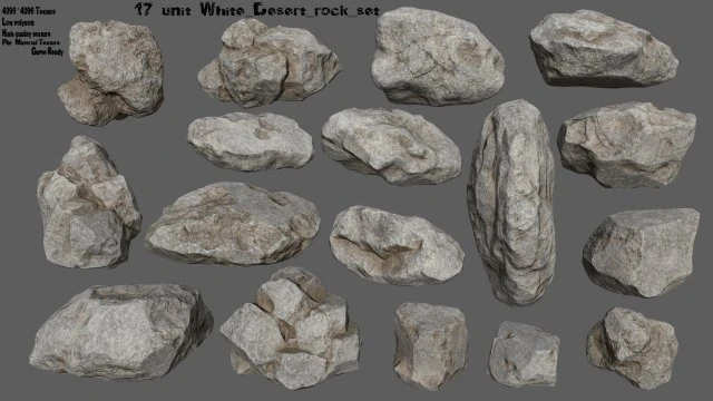 rocks 3D Model .c4d .max .obj .3ds .fbx .stl .blend 