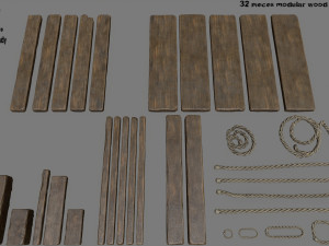 woods and ropes 3D Model