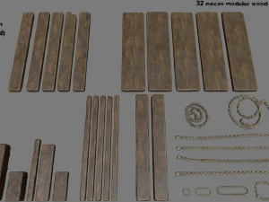bossen en touwen 3D Model