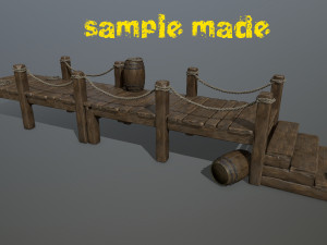 woods and ropes 3D Model