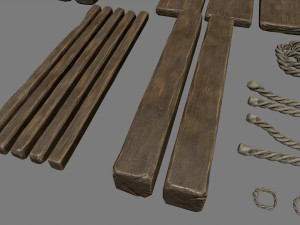 woods and ropes 3D Model
