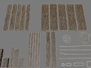 woods and ropes 3D Model