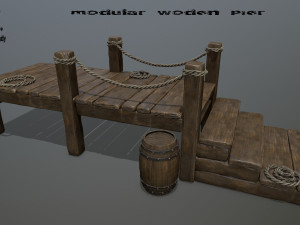 wooden pier 3D Model